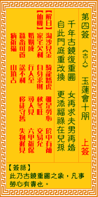 第4签：莲会十朋