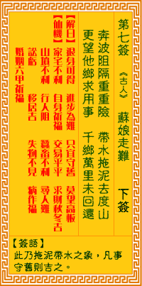 第7签：苏娘走难